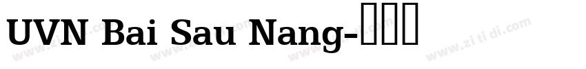 UVN Bai Sau Nang字体转换